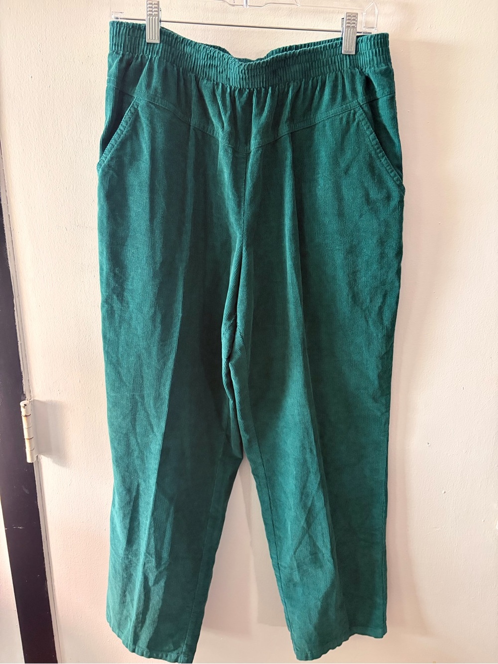 Classic Emerald Green Corduroy Joggers for Kids